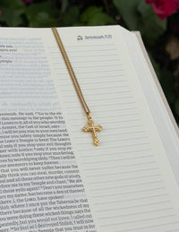 Devotion Cross Curb Chain Necklace Christian Jewelry