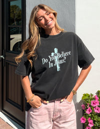 Do You Believe in Jesus Heavyweight Tee Christian Premium T-Shirt