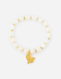 Dove Charm Stone Bracelet Christian Jewelry