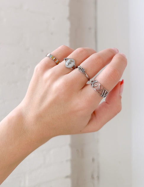 Silver Wildflower Signet Ring | Christian Rings | Elevated Faith