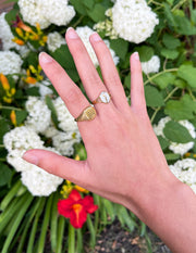 Wildflower Signet Ring Christian Jewelry
