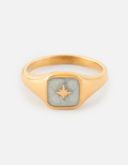 Enamel North Star Ring Christian Jewelry