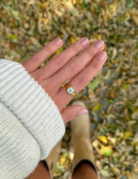 Enamel North Star Ring Christian Jewelry