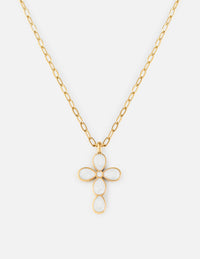 Eternal Light Cross Paperclip Chain Necklace Christian Jewelry