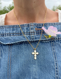 Eternal Light Cross Paperclip Chain Necklace Christian Jewelry