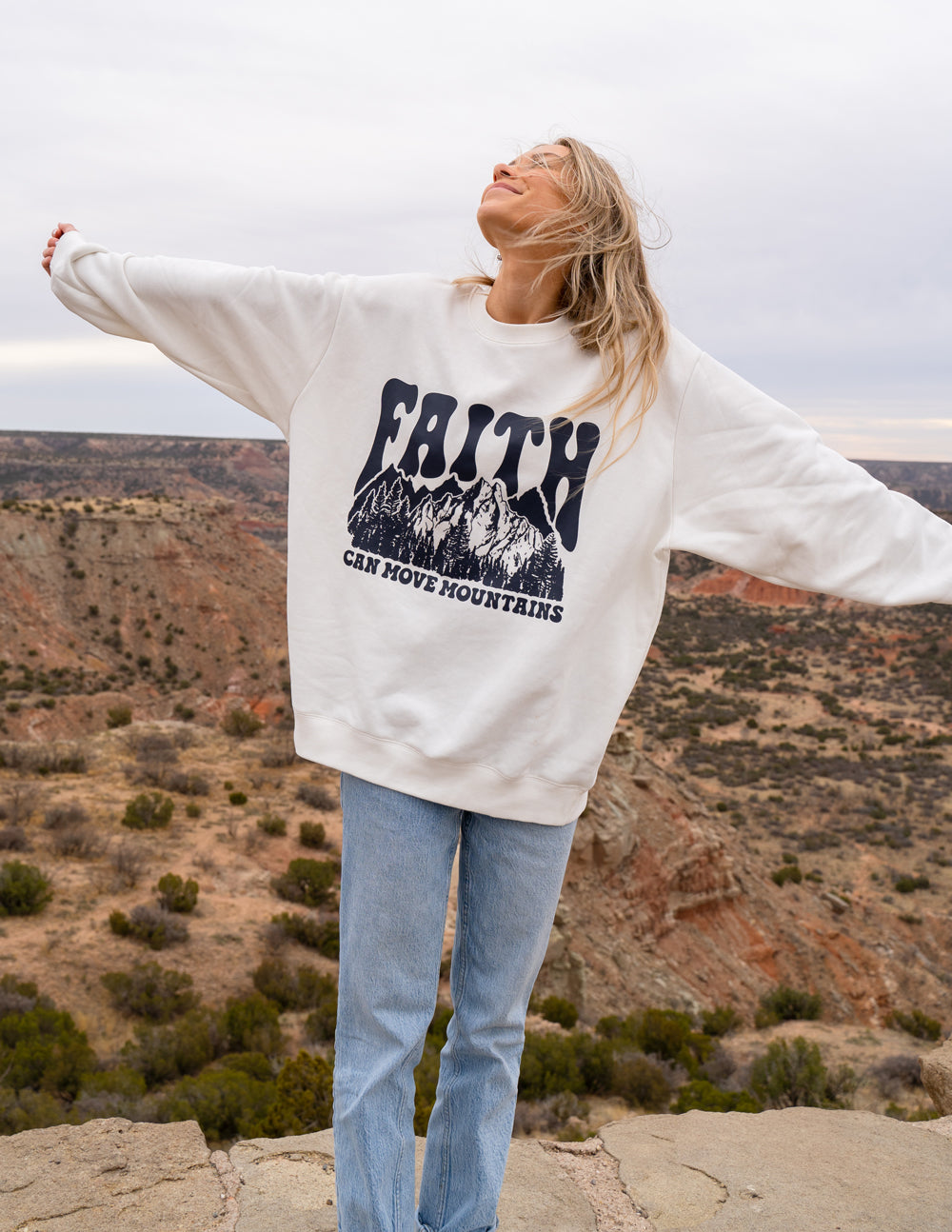 Faith Can Move Mountains Unisex Crewneck | Elevated Faith