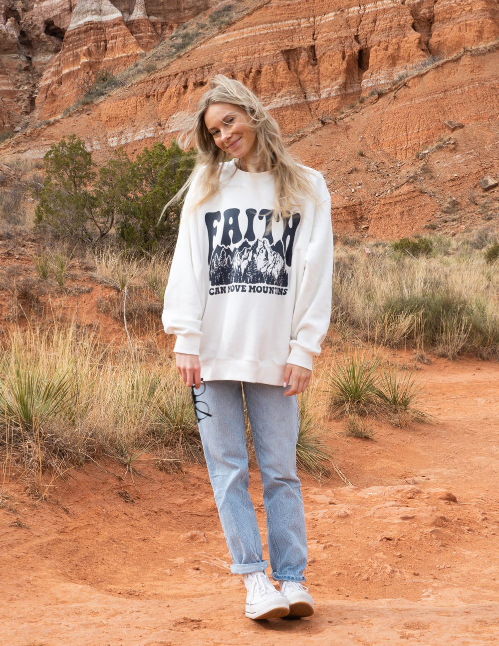 Faith Can Move Mountains Unisex Crewneck | Elevated Faith