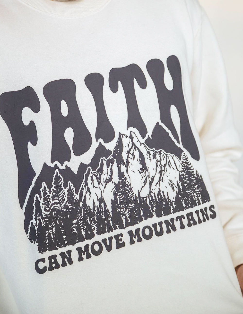 Faith Can Move Mountains Unisex Crewneck | Christian Apparel