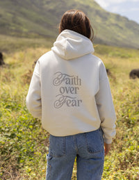 Faith Over Fear Taupe Unisex Hoodie Christian Sweatshirt
