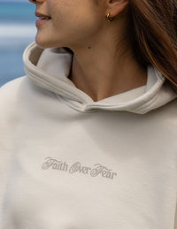 Faith Over Fear Taupe Unisex Hoodie Christian Sweatshirt