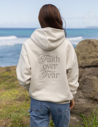 Faith Over Fear Taupe Unisex Hoodie Christian Sweatshirt