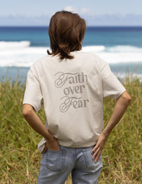 Faith Over Fear Taupe Unisex Tee Christian T-Shirt