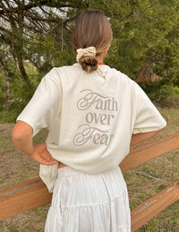 Faith Over Fear Taupe Unisex Tee Christian T-Shirt