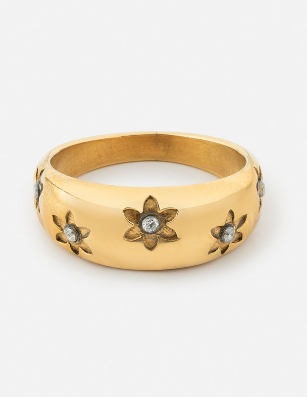 Floral Dome Ring Christian Jewelry