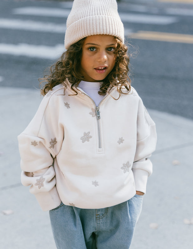 Floral Kids Half-Zip Jacket Christian Outerwear