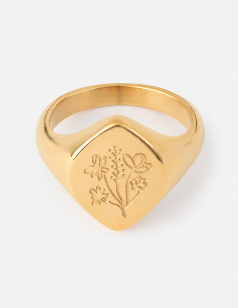 Floral Signet Ring | Christian Rings | Jewelry | Elevated Faith