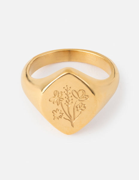 Floral Signet Ring | Christian Rings | Jewelry | Elevated Faith