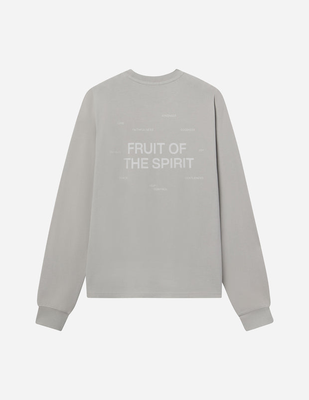 Fruit of the Spirit Grey LS Unisex Tee Christian Long Sleeve T-Shirt