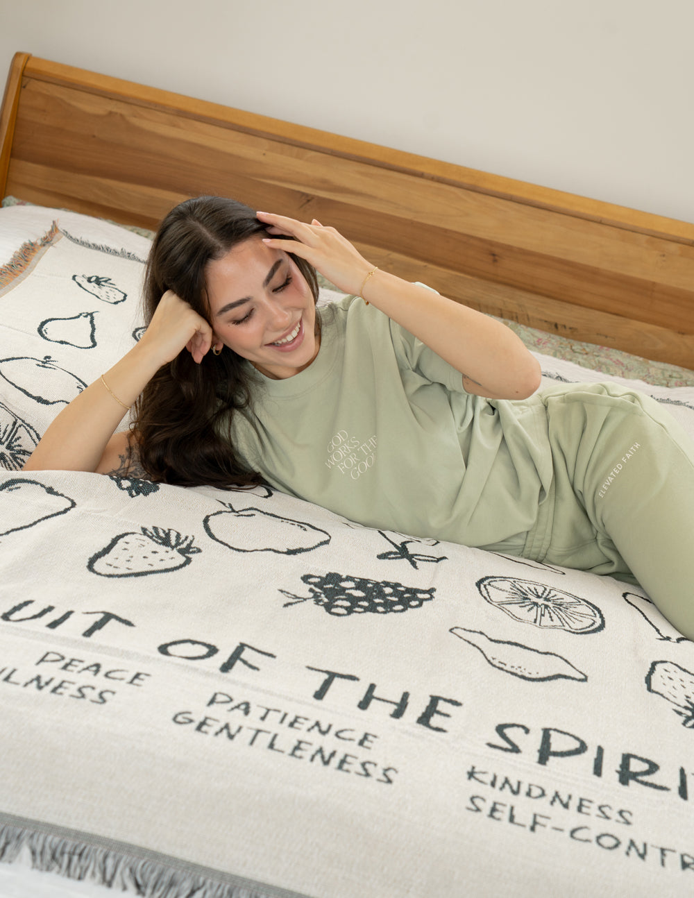Fruit of the Spirit Throw Blanket Christian Blanket Elevated Faith