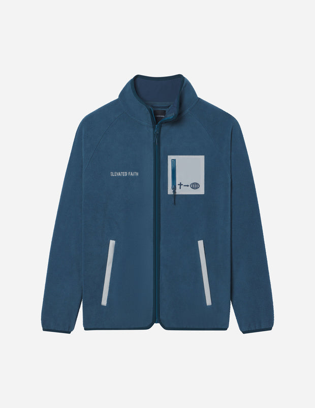 Full-Zip Blue Fleece Jacket Christian Outerwear