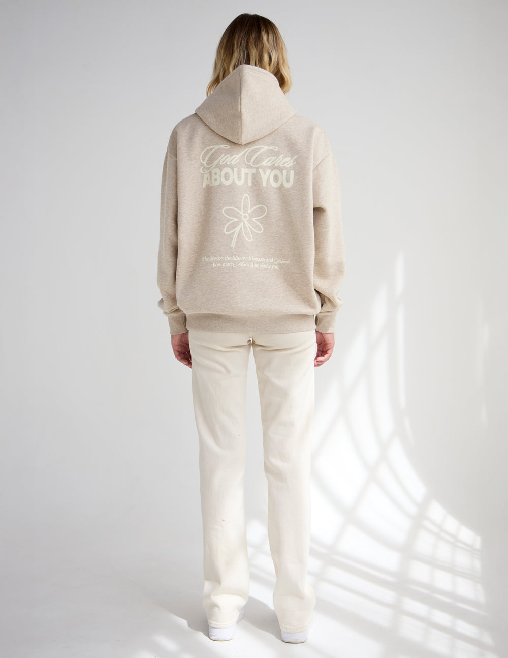 トップス 【ベージュ/XXL】GOD BLESS YOU HOODIE BEIGE