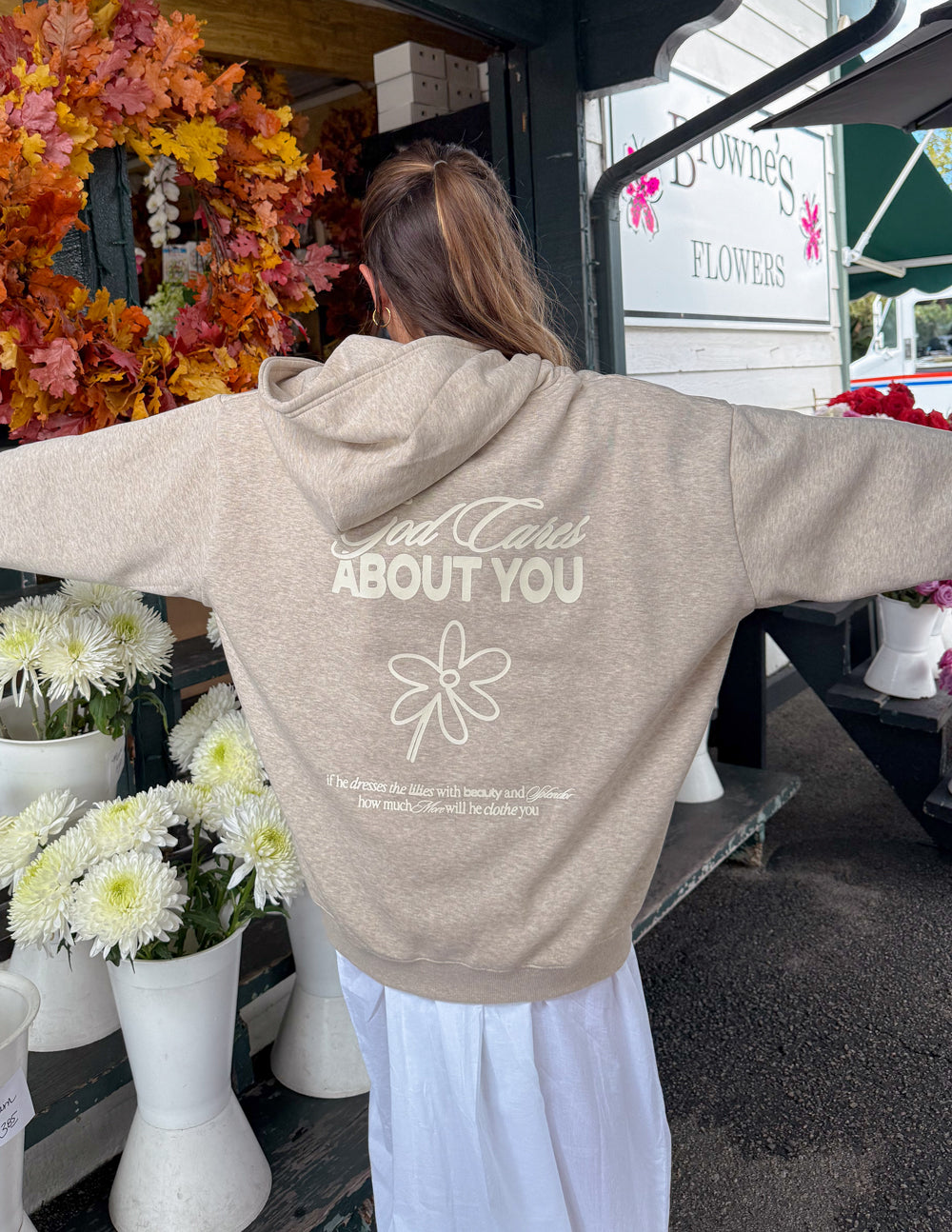 God Cares About You Unisex Hoodie XL God Cares About You Unisex Hoodie XL