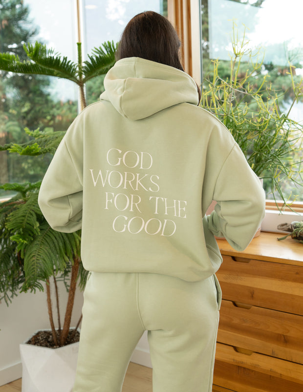 God Works for the Good Unisex Hoodie Christian Sweatshirt