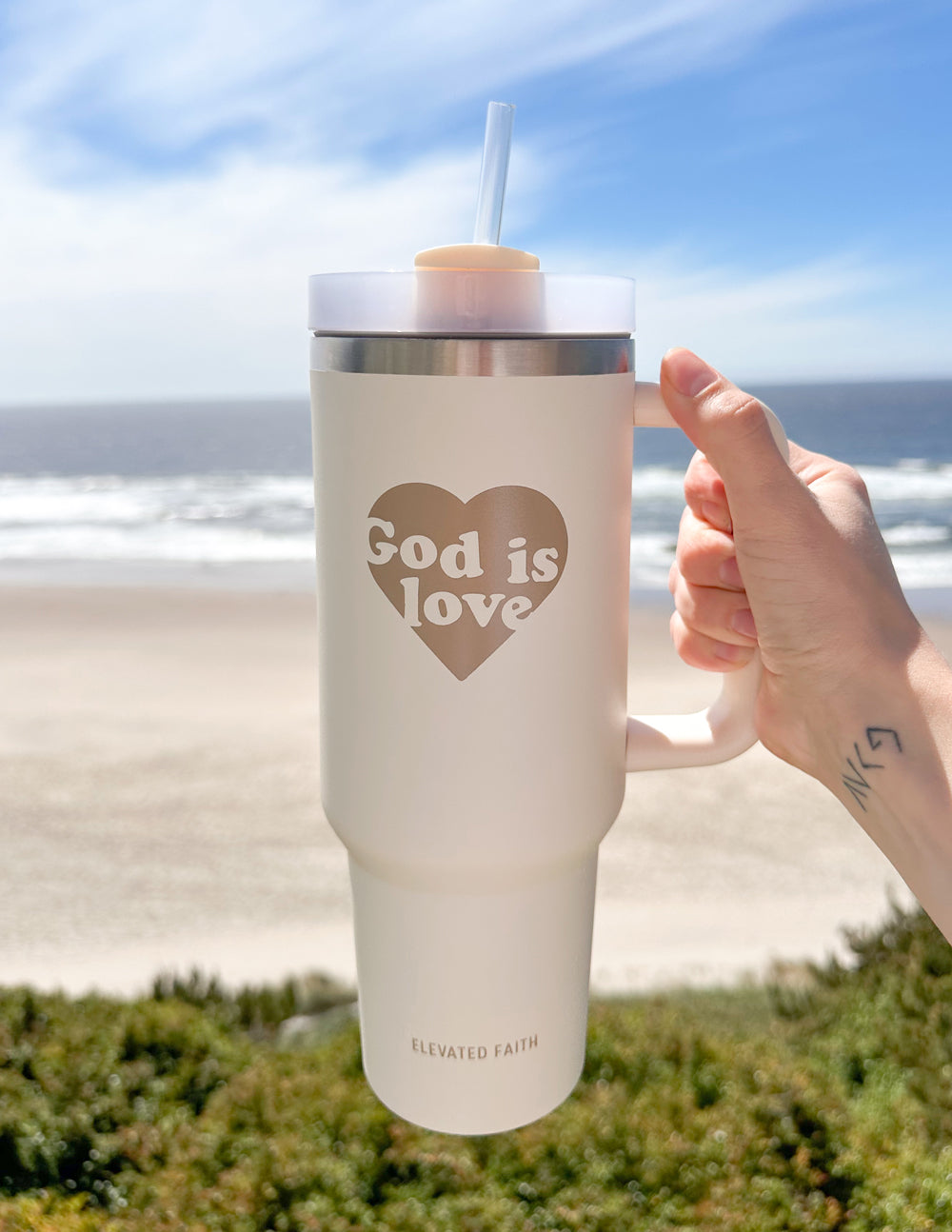 God is Love 40 oz Tumbler | Christian Tumblers | Elevated Faith