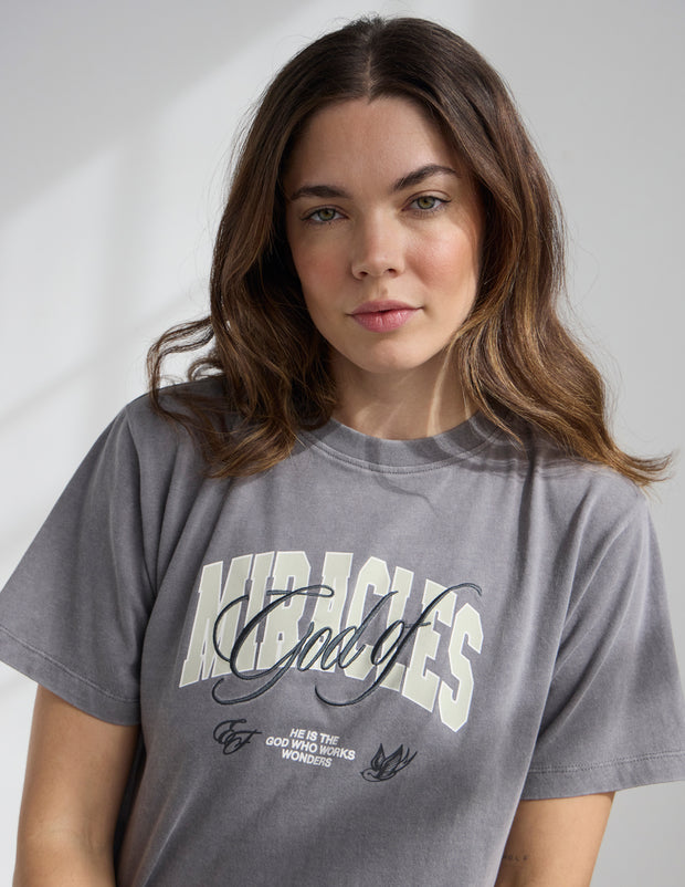 God of Miracles Cropped Women's Tee Christian T-Shirt