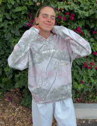 God's Girl Pink Camo Midweight Hoodie Christian Sweatshirt