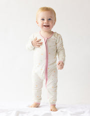 Heart Bamboo Convertible Footed Onesie Christian 2-Way Zip Baby Sleeper