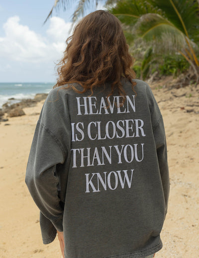 Heaven Is Closer Shacket Christian Jacket