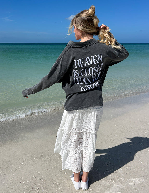 Heaven Is Closer Shacket Christian Jacket