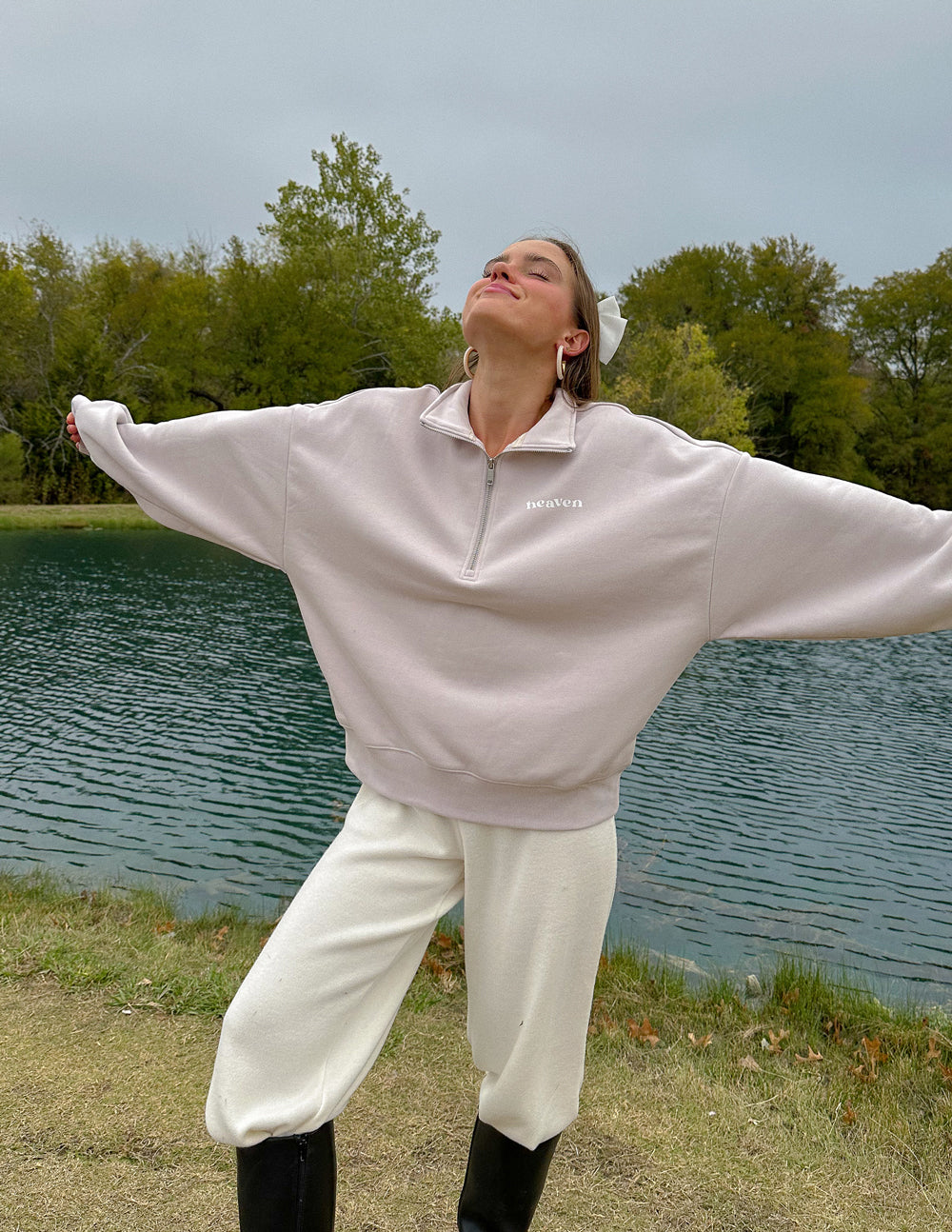 Heaven Women's Half-Zip Jacket | Outerwear | Elevated Faith