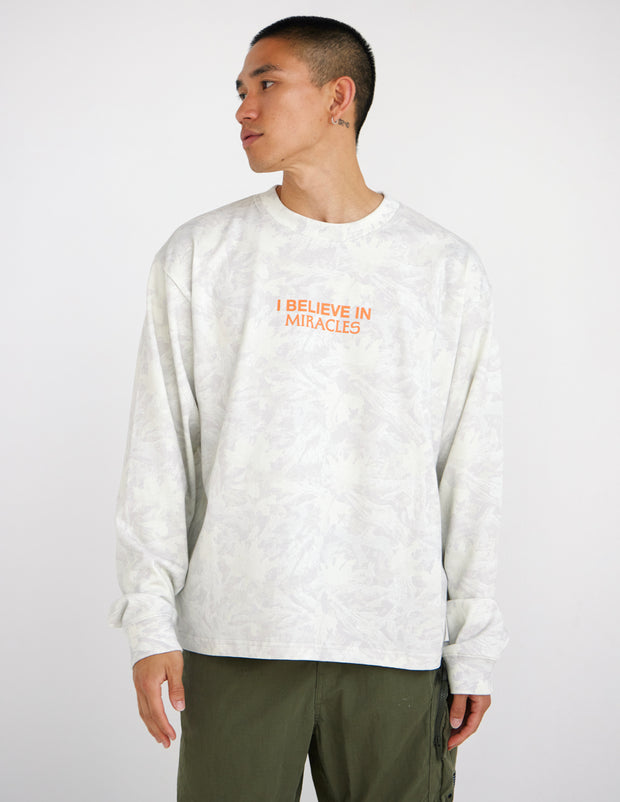 I Believe in Miracles Camo LS Heavyweight Tee Christian Long Sleeve