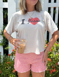 I Love Jesus Cropped Women's Tee Christian T-Shirt