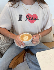 I Love Jesus Cropped Women's Tee Christian T-Shirt