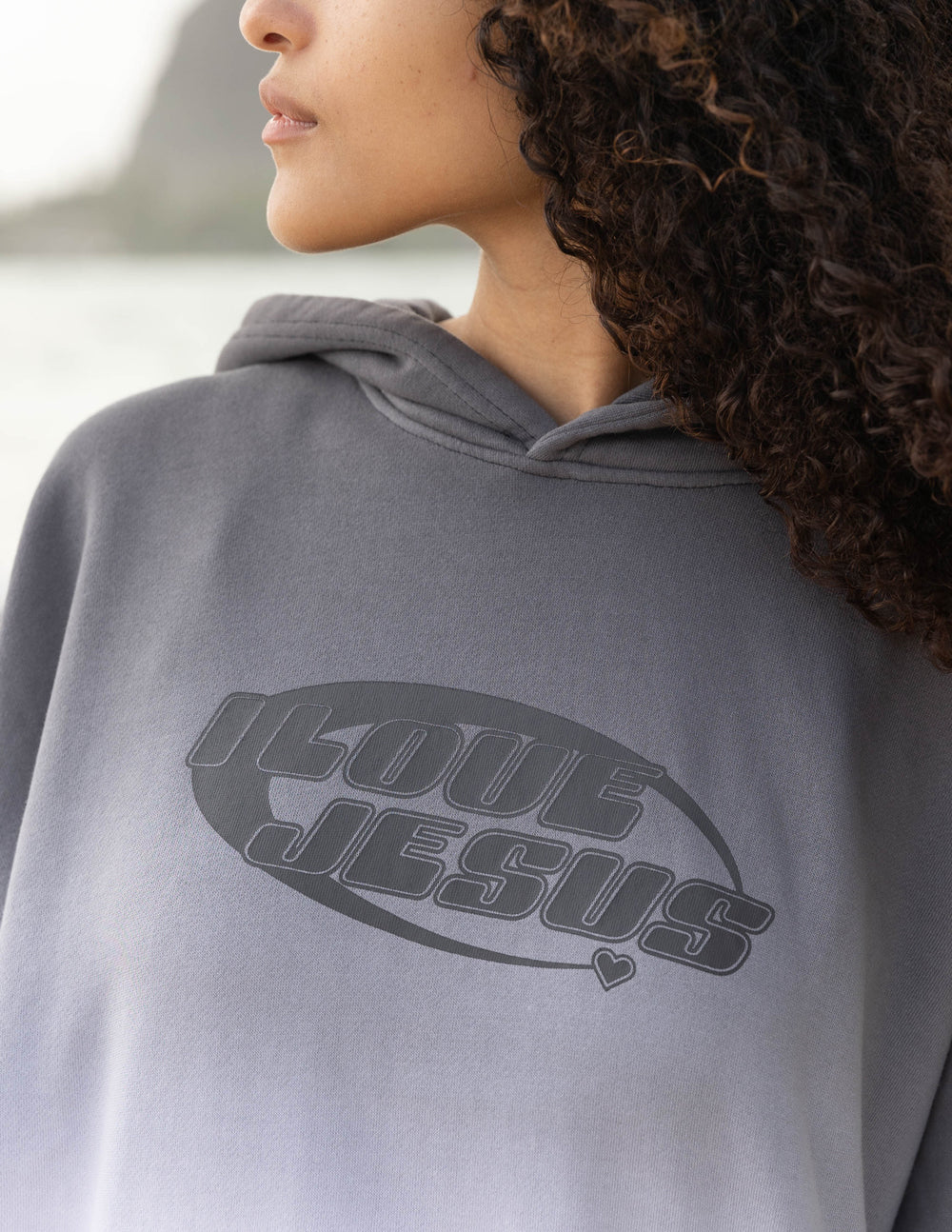Sweatshirt Vintage Taille M Avec Message Religieux 'Jesus Love Is A Gift Of God' – Pour Homme, Couleur Bleu, Occasion Très Bon état