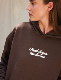 I Need Jesus Midweight Hoodie Christian Sweatshirt