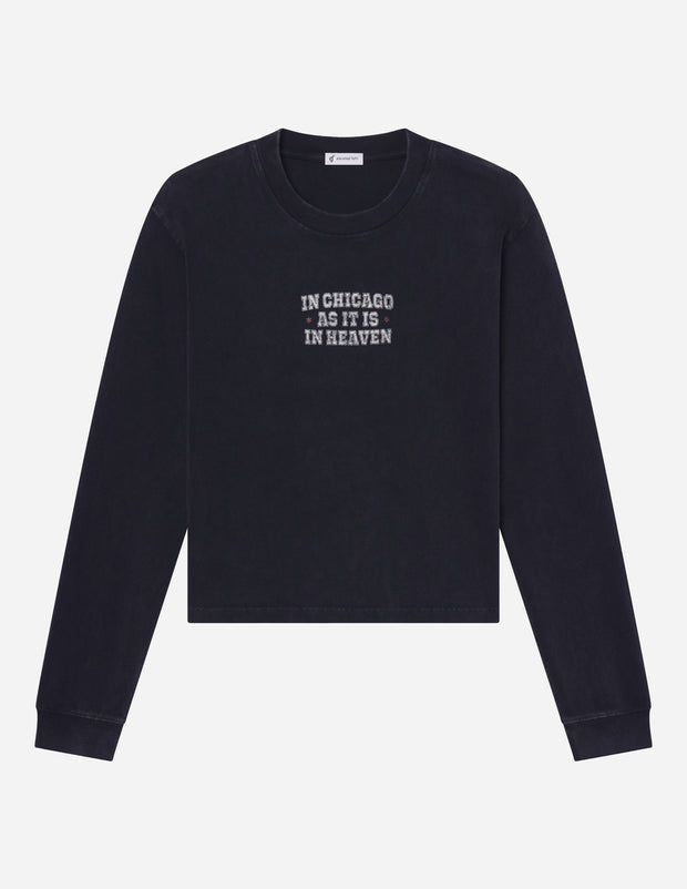 In Chicago as It Is in Heaven Long Sleeve Heavyweight Tee Christian Premium T-Shirt