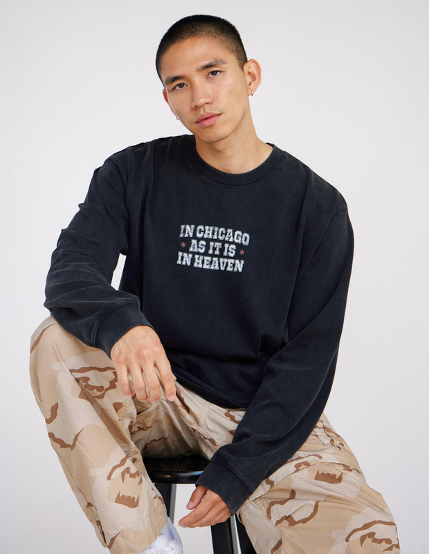 In Chicago as It Is in Heaven Long Sleeve Heavyweight Tee Christian Premium T-Shirt