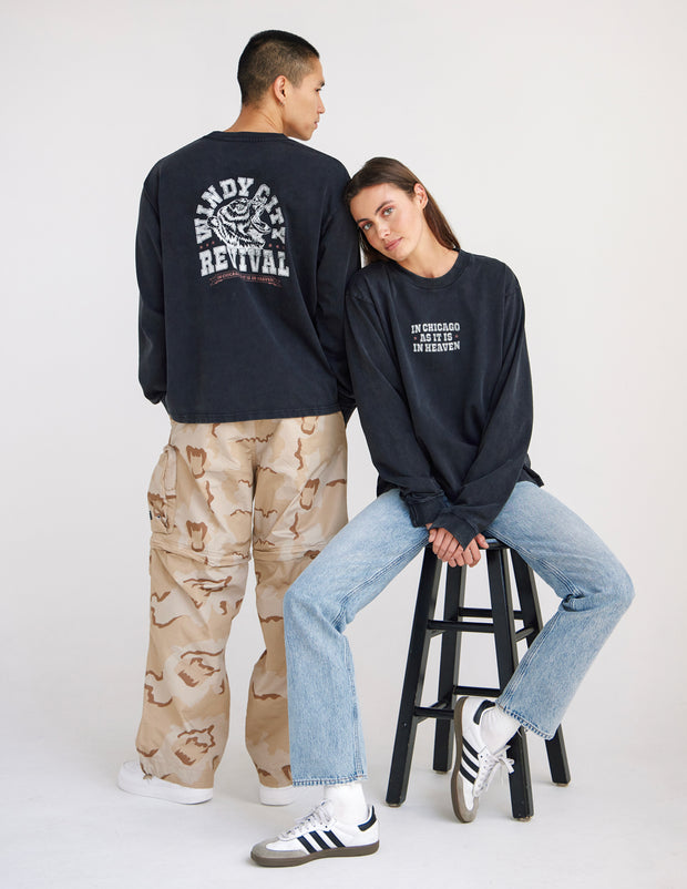 In Chicago as It Is in Heaven Long Sleeve Heavyweight Tee Christian Premium T-Shirt