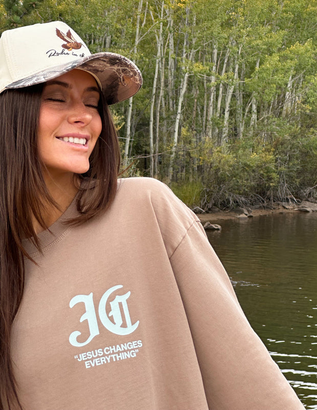 Jesus Changes Everything Long Sleeve Heavyweight Tee Christian Premium T-Shirt