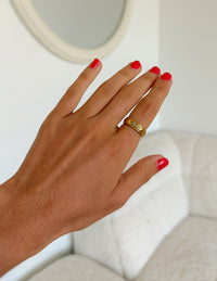 Jesus Fish Cross Gem Ring Christian Jewelry