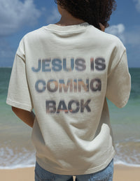 Jesus Is Coming Back Heavyweight Tee Christian Premium T-Shirt
