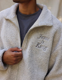Jesus Is King Fleece Full-Zip Jacket Christian Outerwear