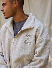 Jesus Is King Fleece Full-Zip Jacket Christian Outerwear