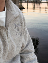 Jesus Is King Fleece Full-Zip Jacket Christian Outerwear