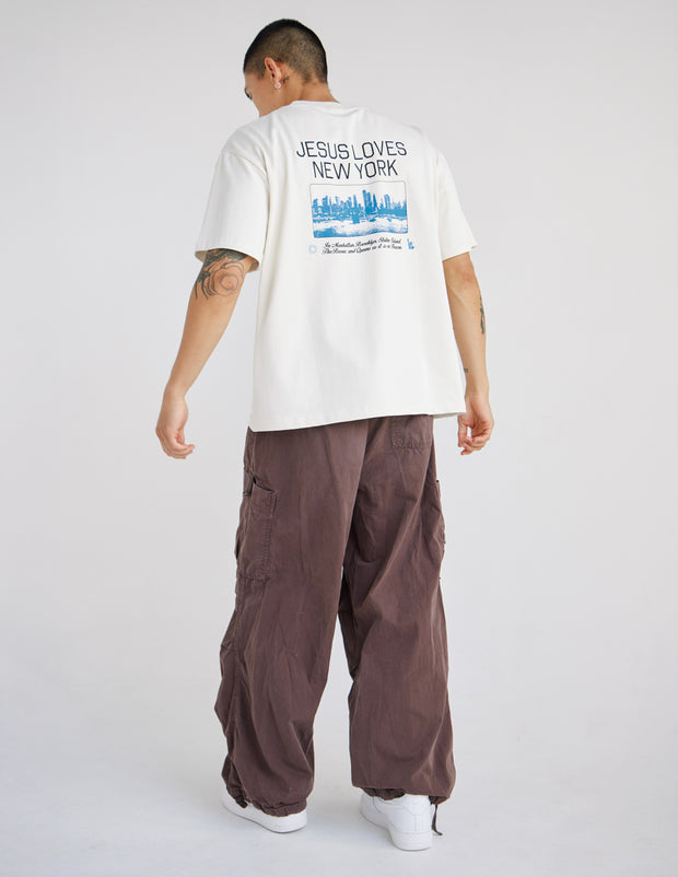Jesus Loves New York Heavyweight Tee Christian Premium T-Shirt