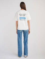Jesus Loves New York Heavyweight Tee Christian Premium T-Shirt